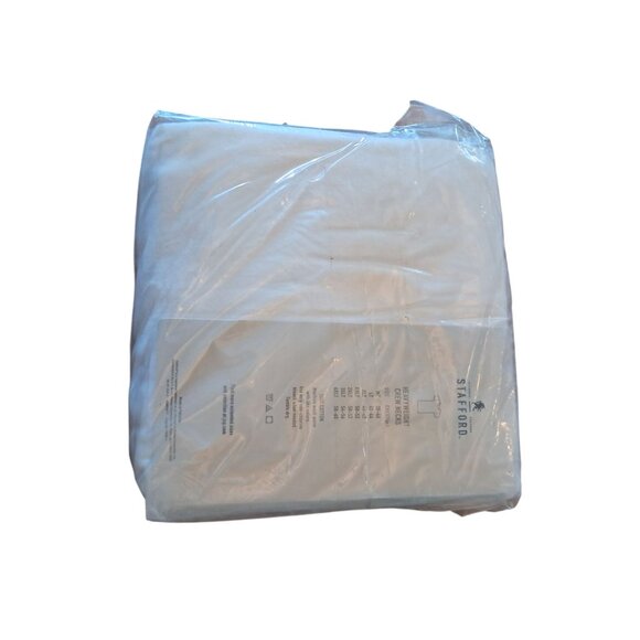 Stafford 4-Pack Heavyweight Crew Necks 2XLT 100% Cotton Undershirts Mens White - Picture 4 of 9